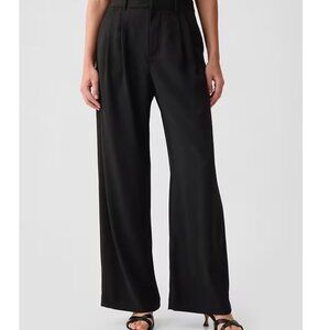 365 High Rise French Terry Sweatpant Trousers Sz Medium Black